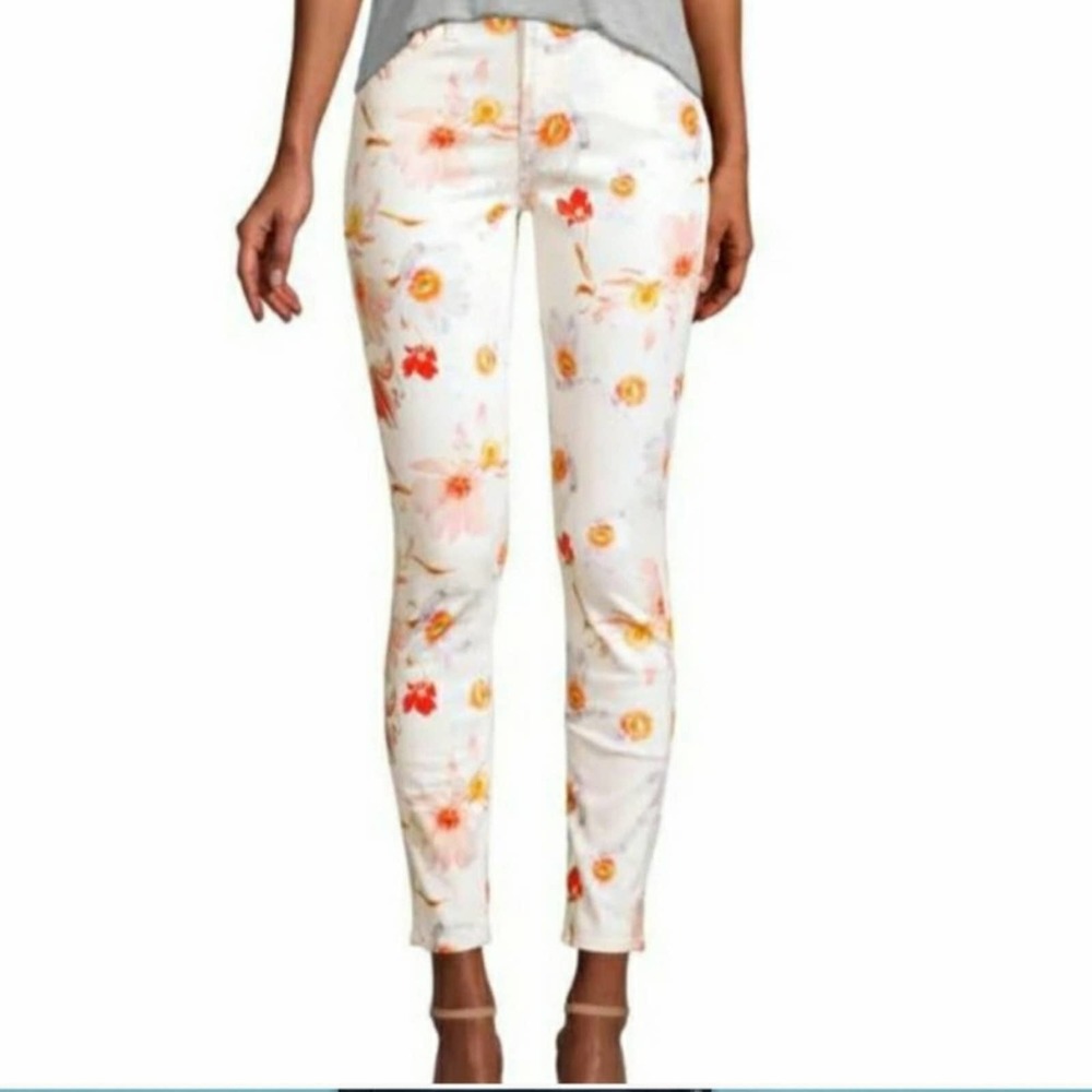 7 for all mankind floral print ankle skinny NWOT - Picture 6 of 6